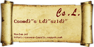 Csomós László névjegykártya