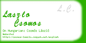 laszlo csomos business card