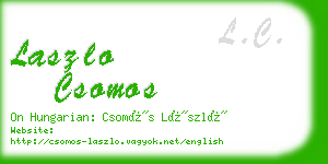 laszlo csomos business card